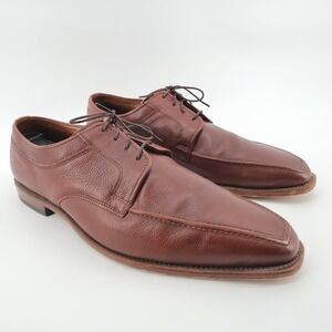 Allen Edmonds Jackson Derby Brown Pebbled Leather Mens 12 E Wide